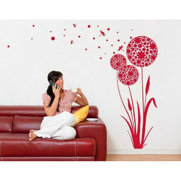 Waiting for Wind Dandelion 24 by 19.75-Inch JP London Peel and Stick Removable Wall Decal Sticker Mural 